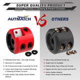 AUTMATCH Winch Cable Hook Stopper (2 Pack) Silicone  Rubber Shock Absorbent Winch Stopper Black & Red