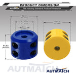 AUTMATCH Winch Cable Hook Stopper (2 Pack) Silicone Rubber Shock Absorbent Winch Stopper Blue & Yellow